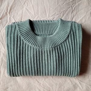 Grey Green/Teal Frank & Oak Drop Shoulder Sweater